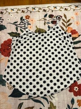 torrid Black and White Polka Dot Spaghetti Strap Cami